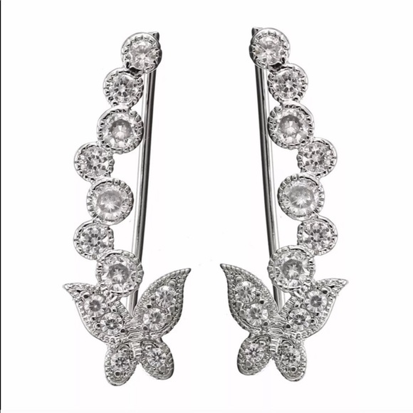 Francesca's Collections Jewelry - Crystal Butterfly Ear Cuff Earrings